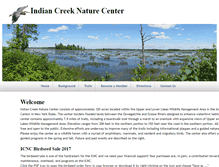 Tablet Screenshot of indiancreeknaturecenter.us